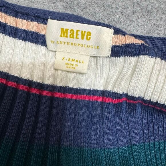 Maeve Anthropologie Lindsey Ribbed Maxi Dress X Small nwot - Picture 7 of 9